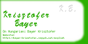 krisztofer bayer business card